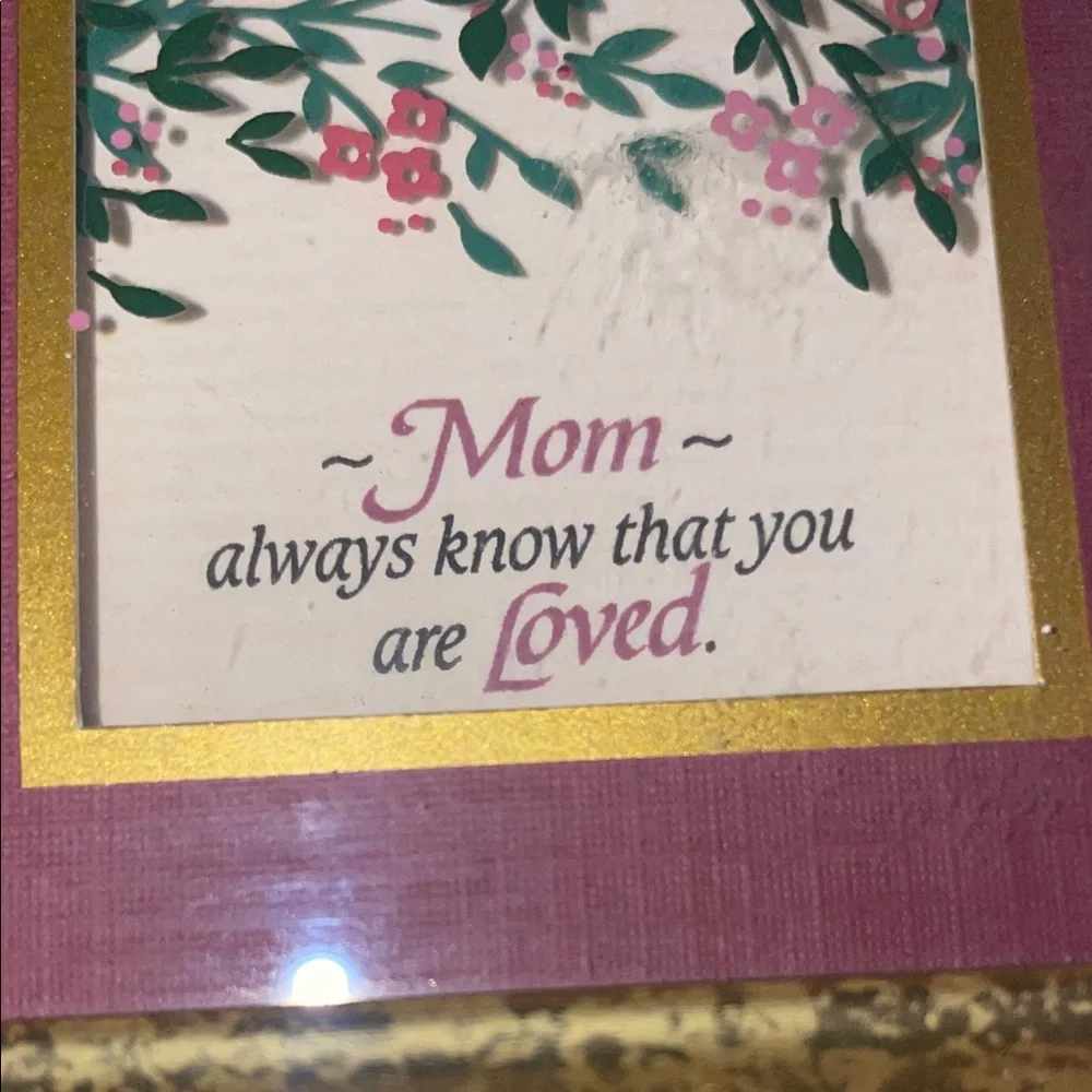 Floral Art in Gold and Pink Frame